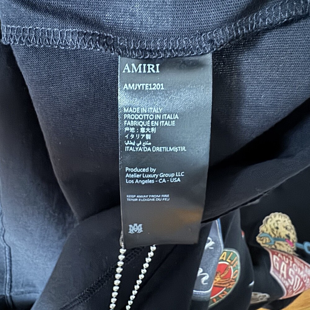 Amiri Station Patch Graphic Black T-Shirt Men Size Xs Authentic Receipt included - Picture 6 of 14